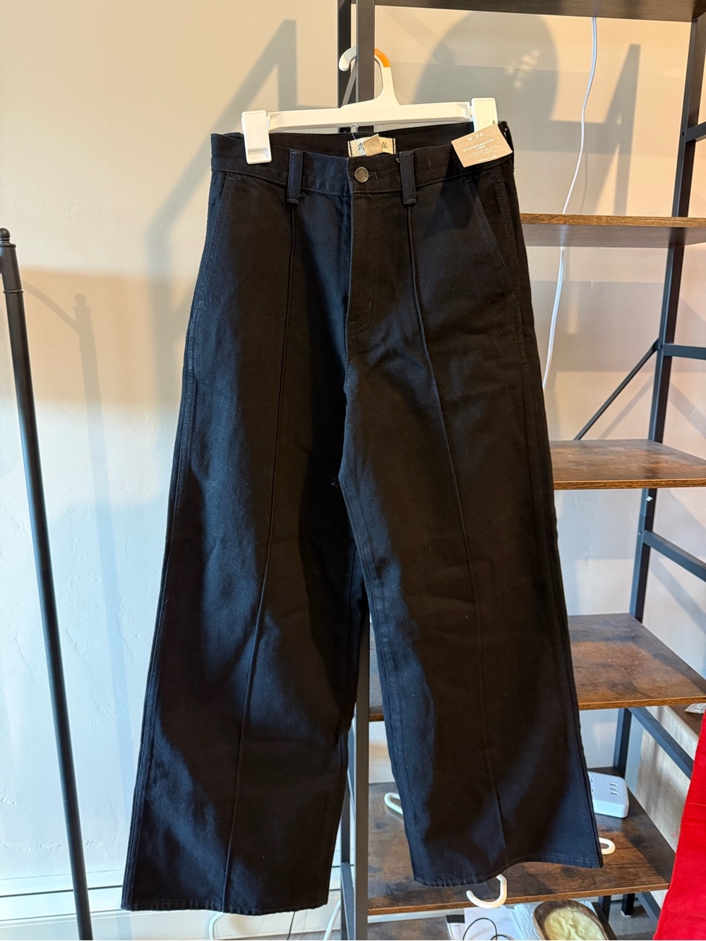 Madewell Super Wide Black Jeans